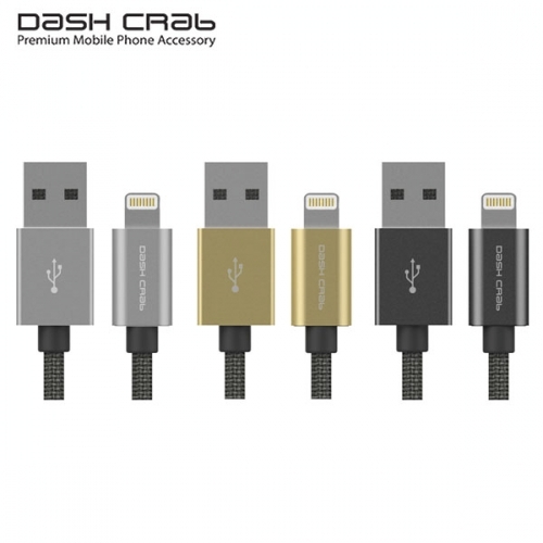 [DASH CRAB] 라이트닝 데이터(충전 싱크 케이블 / 애플 MFI 인증 8핀 케이블 / 애플,아이폰,안드로이드 안전사용) (이미지)