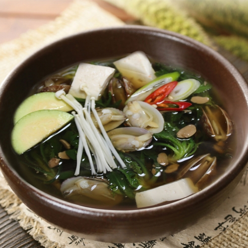 정옥 봄내음 가득 향긋한 시골맛 바지락냉이국 500g 5팩