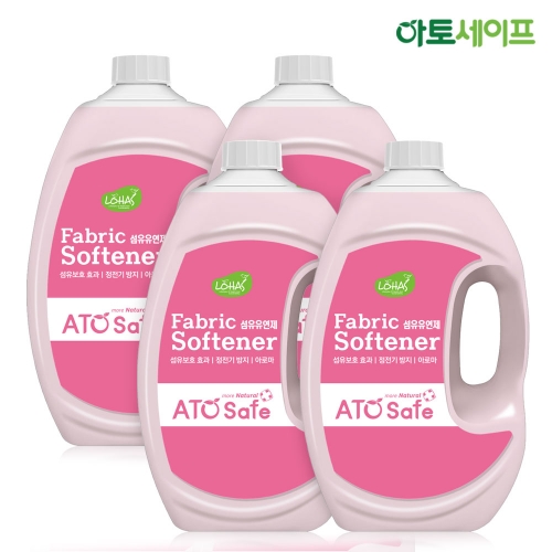 [아토세이프] 섬유유연제 (핑크로즈향 2.5L 4개)