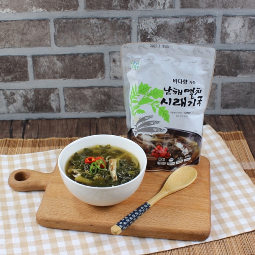 정옥 100% 남해안 멸치 사용 남해멸치시래기국 500g 3팩