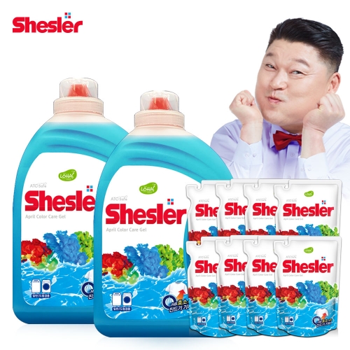 강호동의 쉬슬러 액상 세제 에이프릴 3.05L 2개+세제리필 500ml 8개