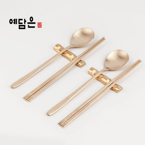 [예담은] 방짜유기 담은송학수저 2인세트