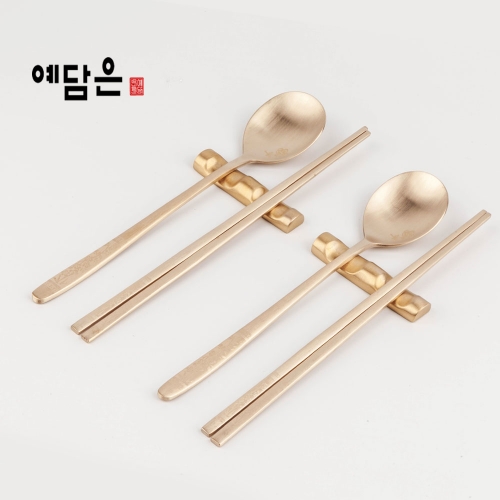 [예담은] 방짜유기 담은매화수저 2인세트