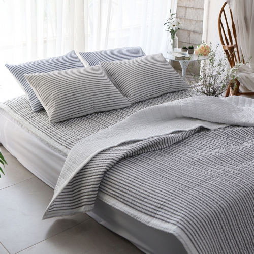 [침구연구소] 엘리아 시어서커 여름 차렵 이불패드세트 Q(이불+패드+베개커버)