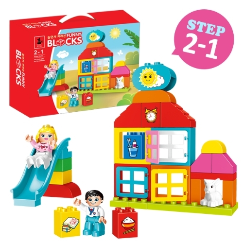 [나비북스] 놀자블록 스텝2-1 [3월 즐거운 우리원]