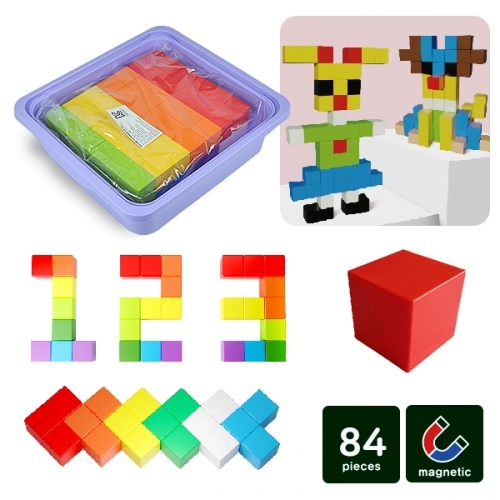 [나비북스] 네모자석큐브 84피스
