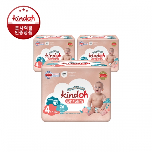 [킨도] 프리미엄 기저귀 오슬림 가디언즈 팬츠 4단계 대형 26매x3팩(78매)