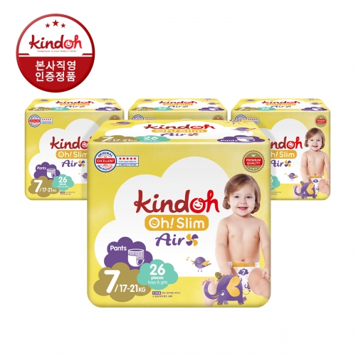 [킨도] 프리미엄 오슬림 에어 팬티형 기저귀 7단계 특점보 26매x4팩(104팩)