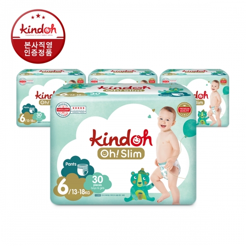 [킨도] 프리미엄 오슬림 팬티형 기저귀 6단계 점보 30매x4팩(120매)