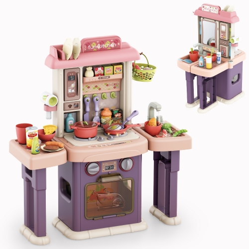 [맘스아이] 물이나오는 양면 주방놀이세트