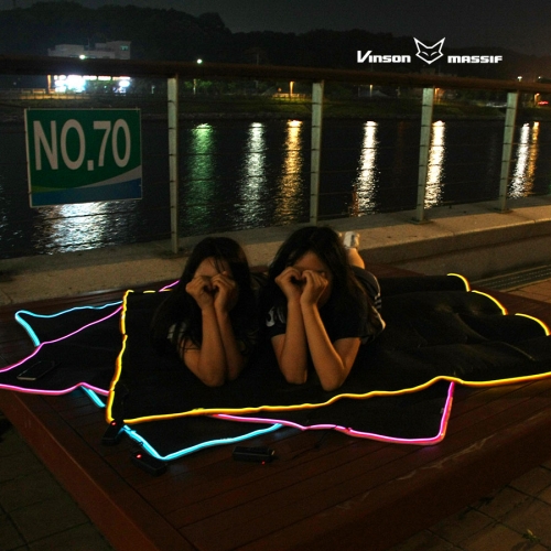 빈슨메시프 LED 돗자리 캠핑 피크닉 나들이 네온 매트