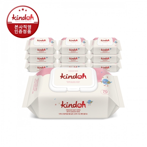 [킨도] 프리미엄 물티슈 레드 70매*10팩