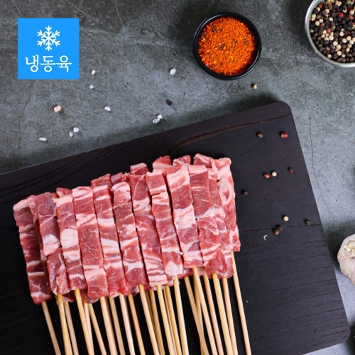 [팔도양고기] 1년이하 신선한 냉동 양삼겹살꼬치 (16개) 320g 1팩 +쯔란양념10g