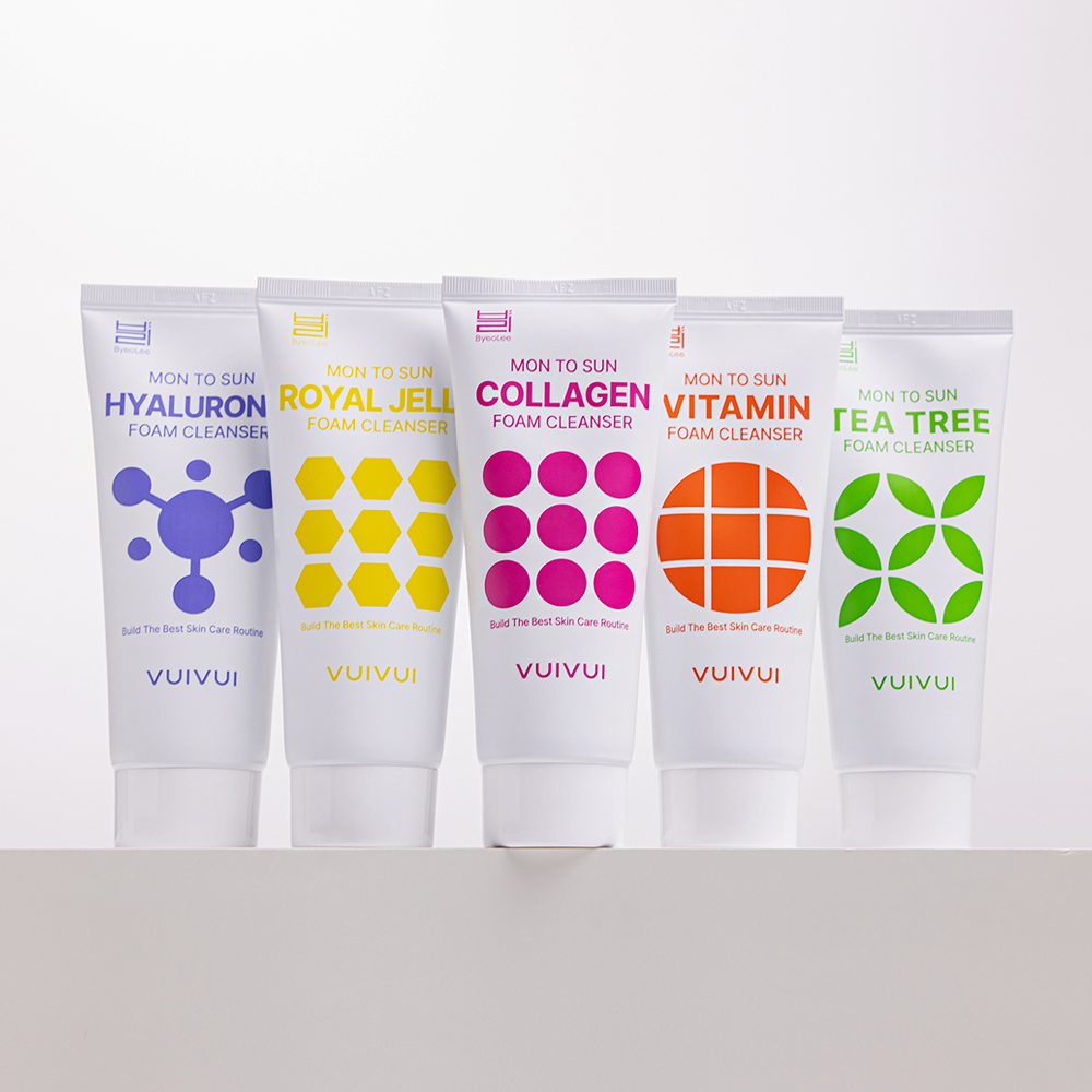 [뷰이뷰이] 벼리 먼투썬 폼 클렌저 100g (로얄젤리+비타민+콜라겐+티트리+히알루론산 / 5종세트)