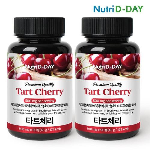 [뉴트리디데이] 프리미엄 타트체리 500mgx90정x2병(6개월분)