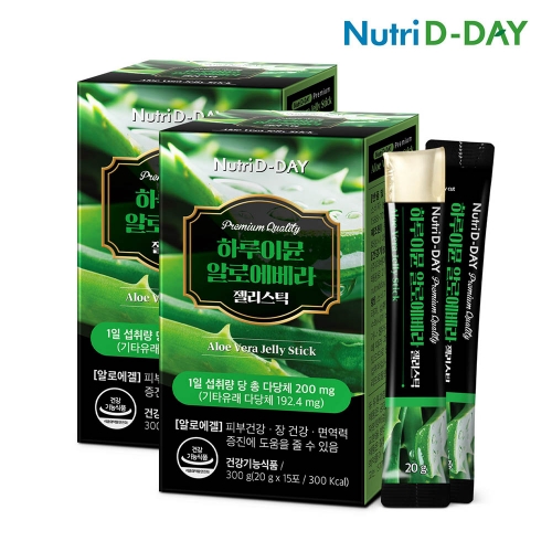[뉴트리디데이] 하루이뮨 알로에베라 젤리스틱 20gx15포x2박스