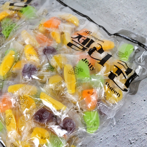 젤리퀸 750g (과일맛 베스트 6종 믹스젤리 애플망고 파인애플 청포도 레몬 바나나 블루베리)