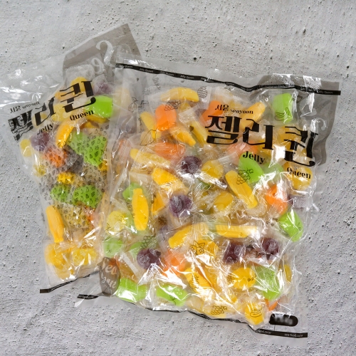 젤리퀸 1.6kg (과일맛 베스트 6종 믹스젤리 애플망고 파인애플 청포도 레몬 바나나 블루베리)