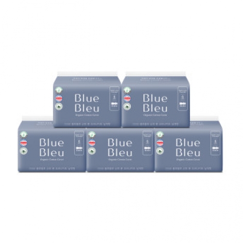 [블루블루] 유기농 순면커버 슈퍼 롱 오버나이트 생리대 6p (수량/택1)