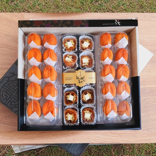 [천년빛곶감] 선물용 말이 혼합 30구 곶감선물세트 (치즈호두말이 1팩 + 반건시 2팩)