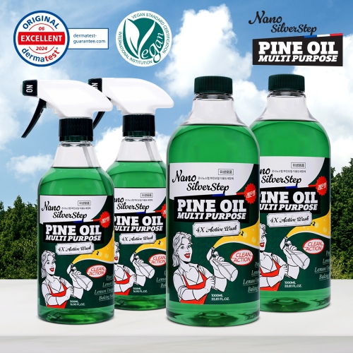 [은나노스텝] 파인오일 4종 다용도 세정제 본품 500ml 2개 + 리필 1000ml 2개