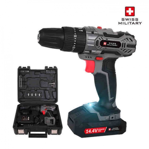 [스위스밀리터리] 리튬이온 14.4V 충전식 무선 햄머드릴