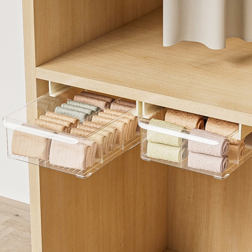 [오라플] 부착식 속옷 양말 정리함 (6칸정리함+접착테이프)