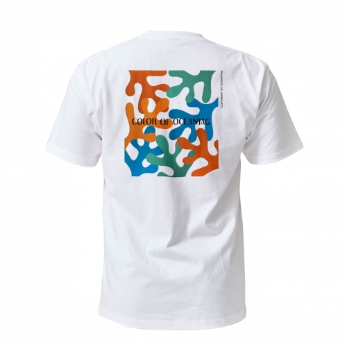 [오션테그] 14수 반팔 티셔츠 화이트 컬러 산호(6 SIZE)