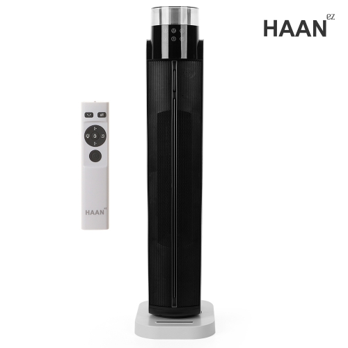 한경희 초저소음 그래핀 PTC 타워형 리모컨형 무드등 가습 온풍기 HAAN-P12000