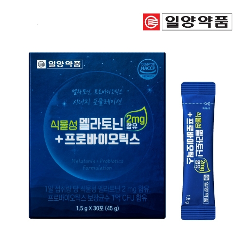 [일양약품] 식물성 멜라토닌 2 mg 함유 + 프로바이오틱스(1개월분)
