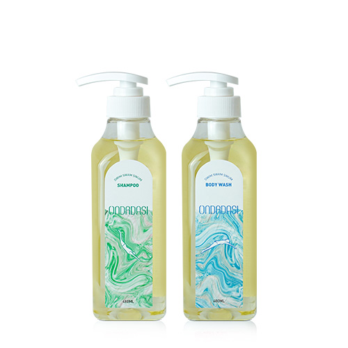 [온다다시] 수영장 샴푸480ml+바디워시480ml+쇼핑백