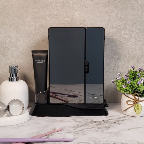 [유토렉스] 가정용 칫솔살균기 UV LED 블랙 미러 UTC-83UV