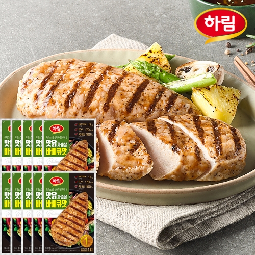 [하림] 맛닭가슴살 바베큐맛 100gx10개