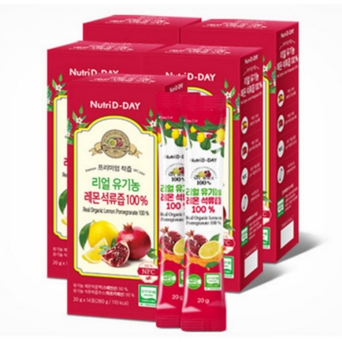 [뉴트리디데이] 리얼 유기농 착즙 레몬석류즙 20gx14포x5박스