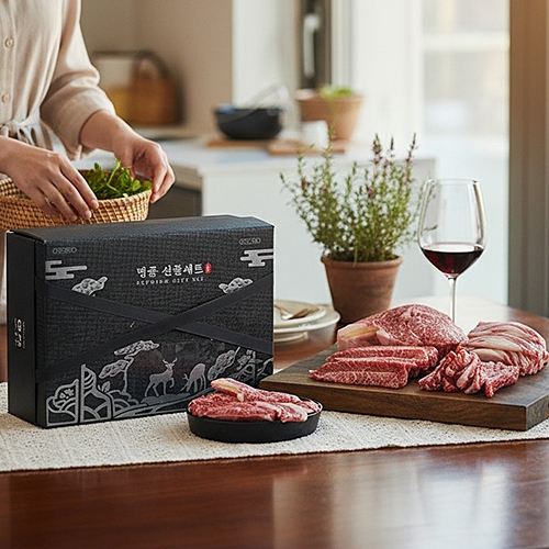 ★타임특가★[우담] 명품 한우 투뿔 선물세트 800g(꽃등심200g + 부채살 200g + 갈비 200g + 차돌박이200g)