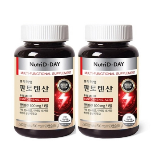 [뉴트리디데이] 프리미엄 판토텐산 600mgx90캡슐x2병