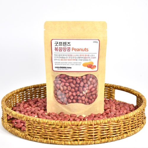 굿프렌즈 볶음땅콩 레드땅콩 적땅콩 200g x 2팩
