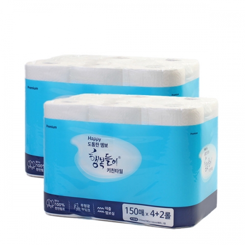 [서울제지] 행복들이 키친타올 150매 6롤×2개