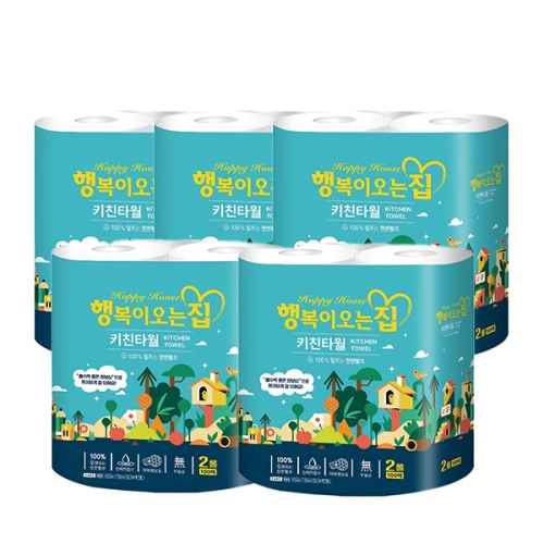 [현대제지] 행복이오는집 키친타올 100매 2롤×5개