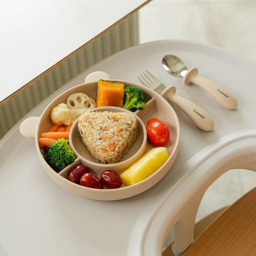 [콤비] 곰돌이 실리콘 흡착식판