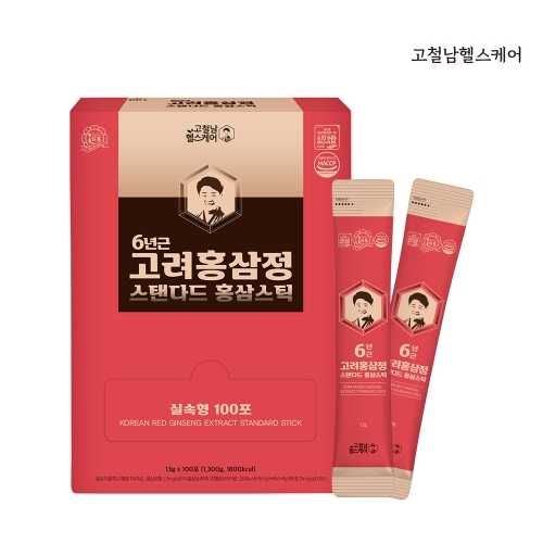 [고철남헬스케어] 6년근 고려 홍삼정 스탠다드 홍삼스틱 실속형 (13g x 100포)
