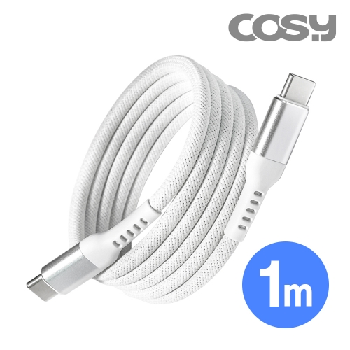 [COSY] 마네자석형 꼬임방지 고속충전 패브릭케이블1M (C타입-C타입)