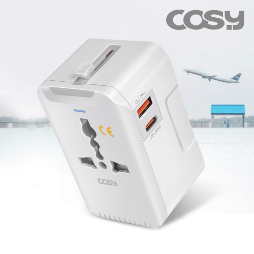 [COSY] 돌체20W(PD+QC3.0) 여행용어댑터