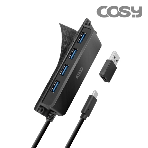 [COSY] 부착형타입C USB3.0 4포트허브(USB A젠더포함)