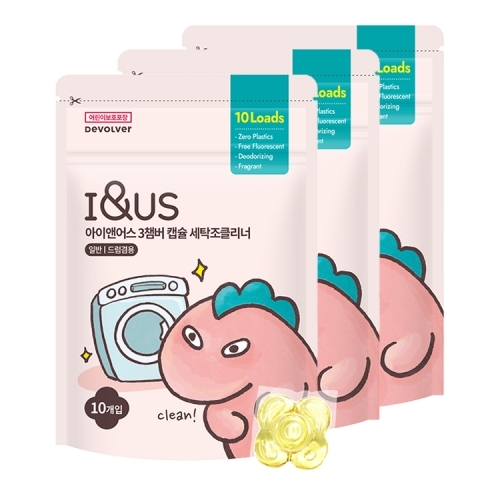 [아이앤어스] 3챔버 세탁조 클리너 14g 10개입x3개