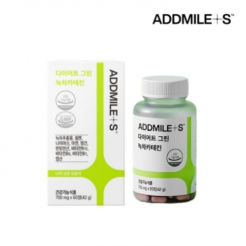 [애드마일스] 다이어트 그린 녹차카테킨 700mg×60정