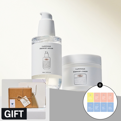 [와더스킨] 루미너스 시카케어 블레미쉬 2종세트 (크림50ml+세럼50ml)+선물포장+쇼핑백