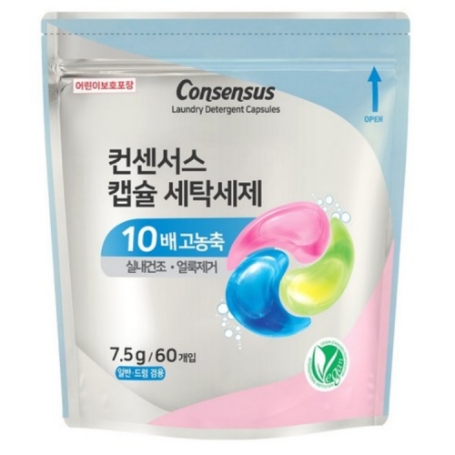 [컨센서스] 고농축 캡슐세탁세제 7.5g*60개입