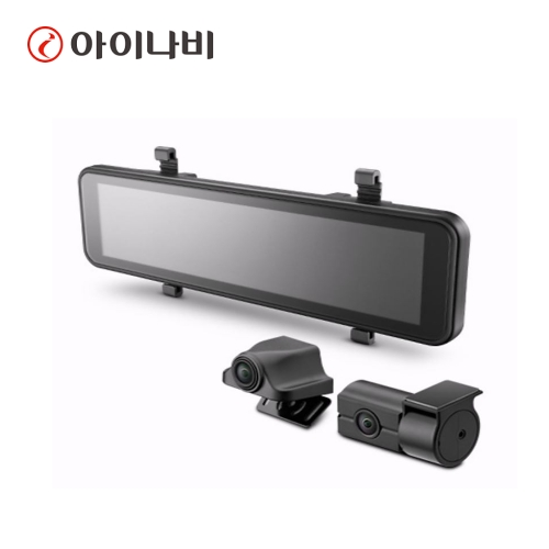 아이나비 밴드형 룸미러 블랙박스 RM100B 32GB 전방QHD 후방FHD E-mirror 라이브 뷰 (후방실내형)